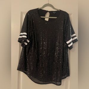 Torrid sequin Flowy top